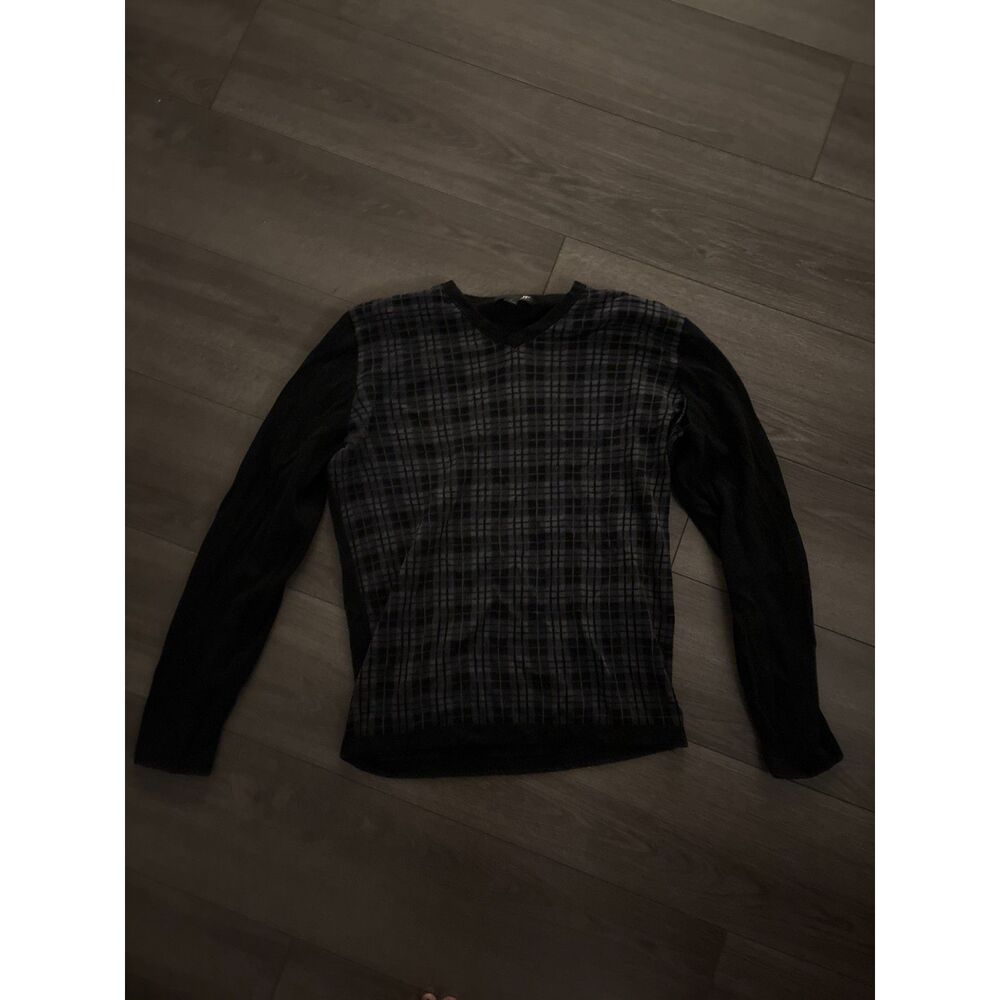 Black Checkered Sweater